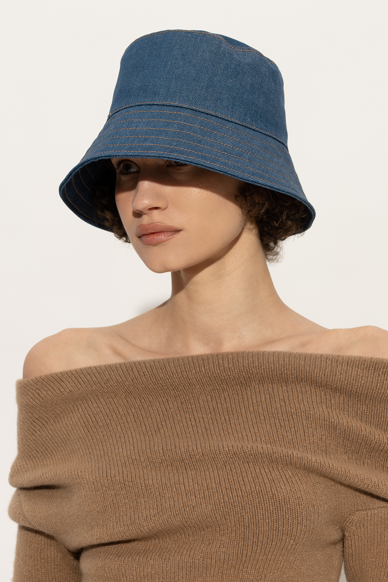 FERRAGAMO Denim bucket hat with logo | Women's Accessories | Vitkac